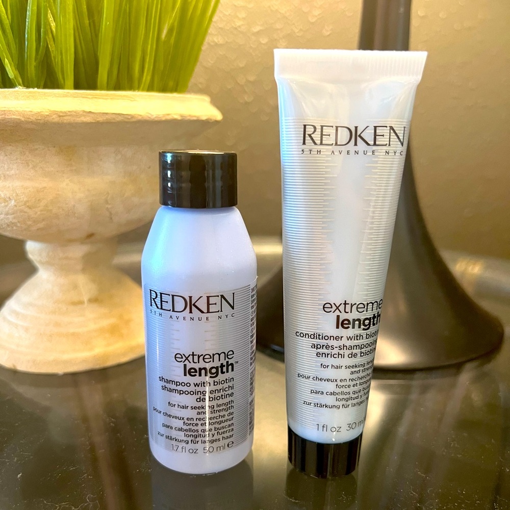 Redken Extreme Length travel size shampoo and conditioner